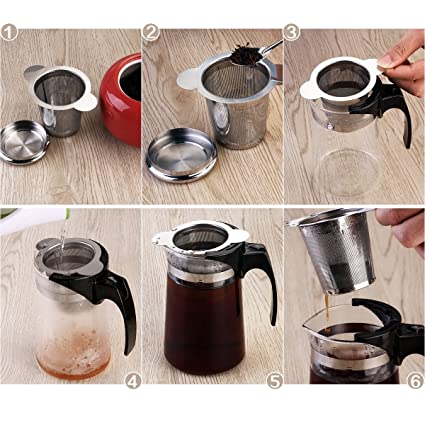 304 stainless steel tea filter with lid for the cups