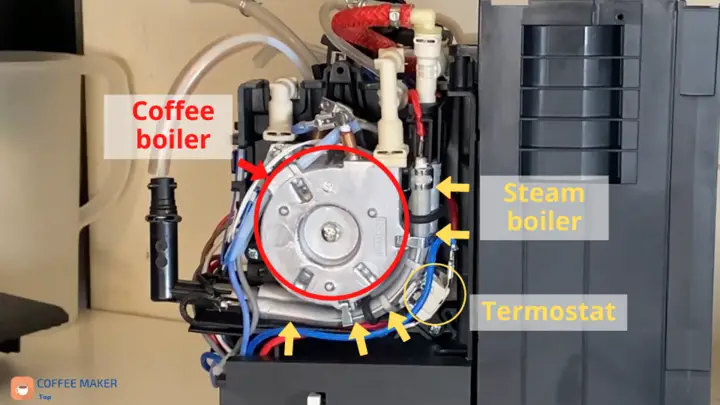 Coffee boilers and steam thermostat