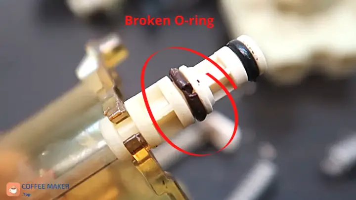 Broken O-ring on Delonghi Eletta infuser